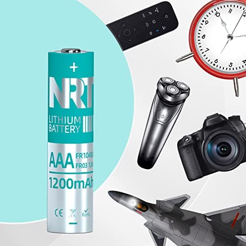 NRT AAA Batteries 10 Pack Triple A 1.5V 1200mAh Longer Lasting Power AAA Lithium Batteries, Non-Rechargeable (Lithium AAA-10 Unité)
