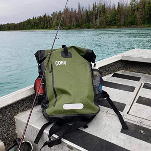 COR Surf Dry Bag Sac Imperméable | Sac à Dos étanche 25 l Avec Protection pour Ordinateur Portable (Vert 25L)
