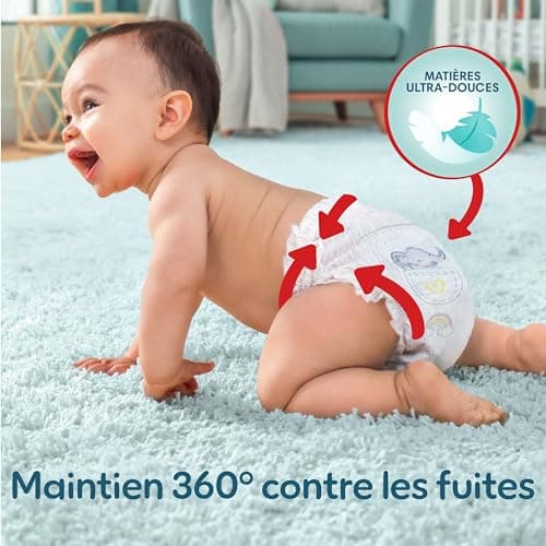 Pampers Premium Protection Pants Taille 5, 88 Couches, 12-17kg, Avec Maintien 360° et Matières Ultra-Douces Pour Notre Meilleur Confort Et Protection + 10 Lingettes Harmonie Aqua Gratuites