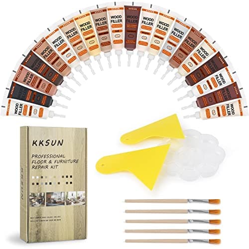 DAIXISM Kit de réparation de bois pour restaurer tous les meubles en bois, 20 couleurs de composés de résine pour couvrir les taches, rayures, sols, tables, bureaux, charpentiers, poteaux de lit,