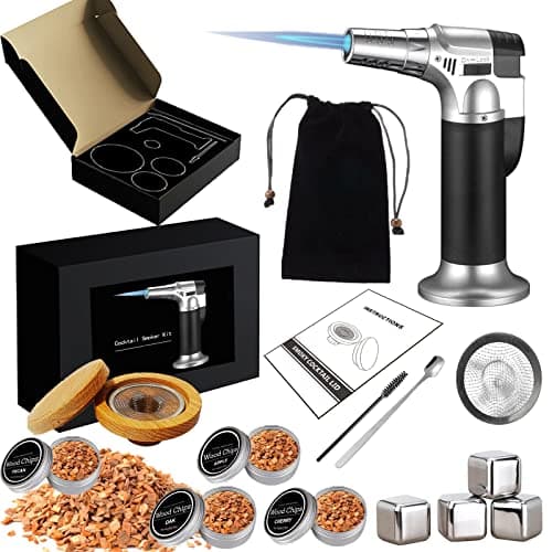 RoseFlower Kit de Fumeur Cocktail, Nostalgia Smoker Kit pour Whisky, Boissons, Bourbon, Steak, Poisson et Fromage - Nourriture et Boissons Infusées de Fumée - Cadeau pour Mari, Père, Hommes #3