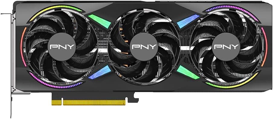 PNY Carte Graphique GeForce RTXTM 5070Ti 16Go ARGB OC Triple Fan DLSS 4 | 16 Go GDDR7, 256 bits, vitesse boostée : 2640 MHz, PCIe® 5.0, HDMI®/DP 2.1, NVIDIA Blackwell Architecture, DLSS 4.5