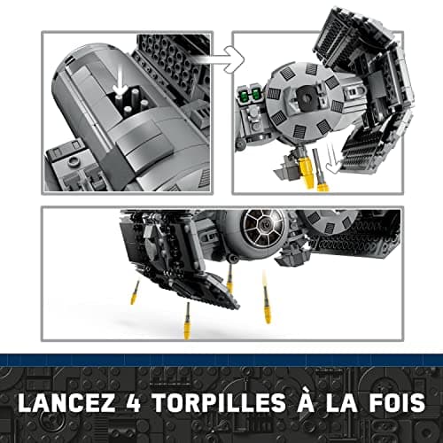 LEGO 75347 Star Wars Le Bombardier TIE, Kit de Maquette à Construire, Vaisseau avec Figurine de Droïde Gonk et Minifigurine Dark Vador, Idée Cadeau