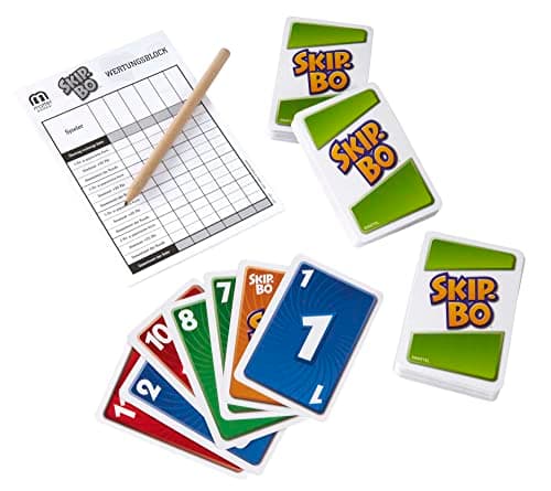 Mattel Games, Skip-Bo Deluxe avec Boîte Métallique Spéciale - Jeu de Cartes pour Toute la Famille, Par les Créateurs de UNO, À Partir de 7 Ans, L3671