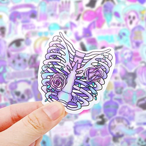 Huaxintoys Gothiques Autocollants Graffiti Vinyle Stickers, Autocollant Gothiques Déco pour Ordinateur Portable, Valises, Moto, Skateboard, Voiture (100 pièces)