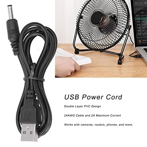 Cordon D'alimentation USB, 3 Pièces de Cordon D'alimentation USB Ligne de Câble DC 5V Jack Câble de Charge 3,5 X 1,35 Mm Double Couche D'isolation en PVC, Câbles USB