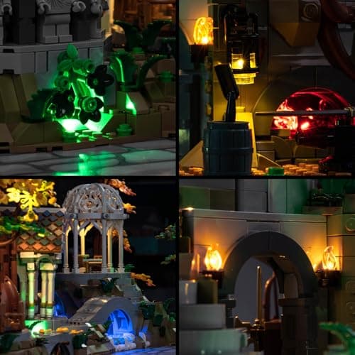 Kit d'éclairage LED compatible avec Lego 10316 The Lord of The Rings Rivendell (pas de modèle), kit d'éclairage décoratif pour The Lord of The Rings Rivendell