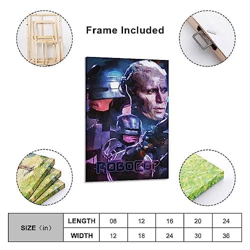 BAOCE Poster de film RoboCop (16) - Impression sur toile - Esthétique - 40 x 60 cm