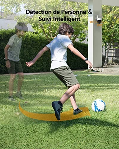 Imou 2K(3MP) 360° Caméra Surveillance WiFi Extérieure, PTZ Caméra IP Exterieur WiFi, Vision Nocturne Couleur 30M, Détection de Personne AI, Suivi Intelligent, Étanche IP66, Audio Bidirectionnel,Sirène
