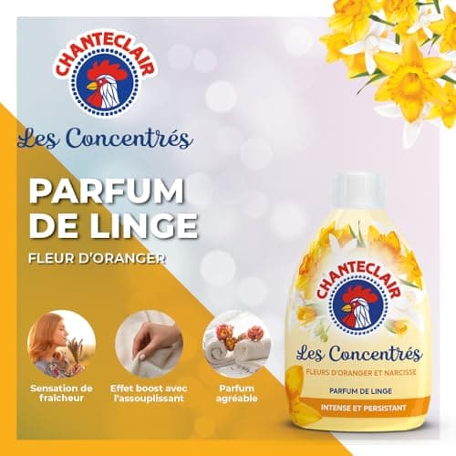Chanteclair - Parfum de Linge Fleur d'Oranger et Narcisse, Intense et Persistant, 22 Doses, 220.00 ml (Lot de 1)