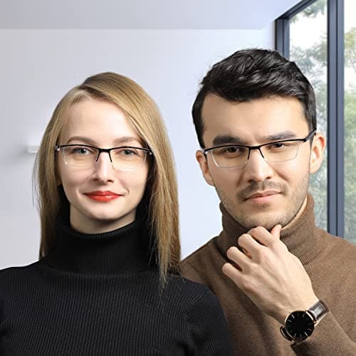 TERAISE 4PCS lunettes de lecture anti-lumière bleue, légères et confortables pour lunettes de lecture homme et femme, robustes lunette de lecture ordinateur, étui à lunettes inclus(1.75X)