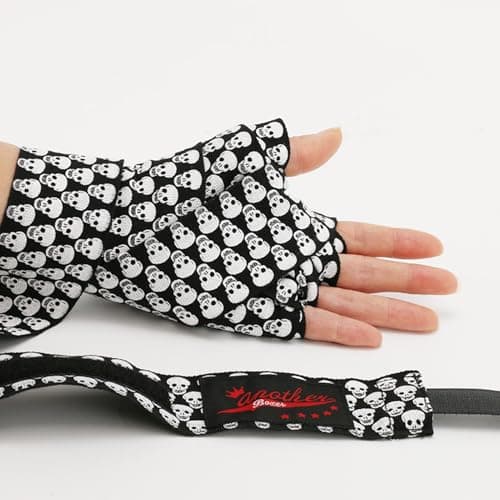 Bandages de boxe à motif tête de mort | Bandages de boxe à motif tête de mort | Bandages de boxe effrayants | Bandages de boxe à motif crâne | Soutien solide conçu pour l'entraînement et la