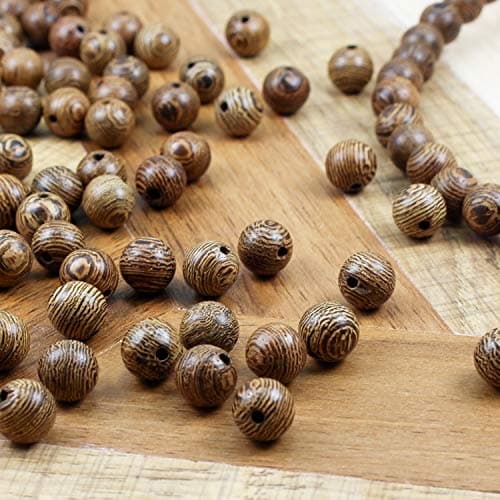 Prometis 200 pièces 8mm perles rondes en bois de santal naturel magnifique artisanat à la main poli perles d'espacement pour Bracelets fabrication de bijoux à bricoler soi-même