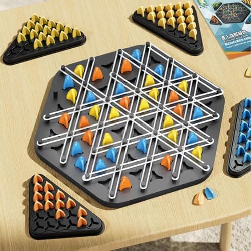 Jeu De Triangle en Chaîne, Jeu De Stratégie Triggle, Le Triggle Jeu Élastique, Jeux D'échec en Chaîne Triangulaire, Triggle Jeu De Société, Triangle Board Game