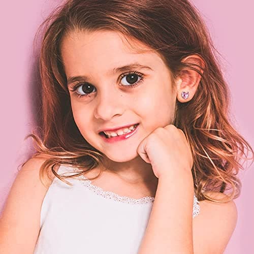 Diamday 16 Paires Boucles d'Oreilles à Vis pour Filles Femmes Acier Inoxydable Petit Cartilage Boucles d'Oreilles CZ Cœur Fleur Étoile Vis Dos Plat Boucles d'Oreilles Tragus Helix Bijoux Multicolore B