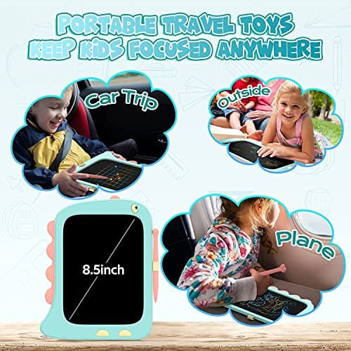 TEKFUN Bebe Jouet Enfants 3 4 5 6 7 Ans Filles et Garçons, Tablette D’Écriture LCD 8,5 Pouces, Dessin Jeux Educatif Dinosaure Jouet Fille Cadeau Anniversaire Noël 3+ Ans (Bleu)