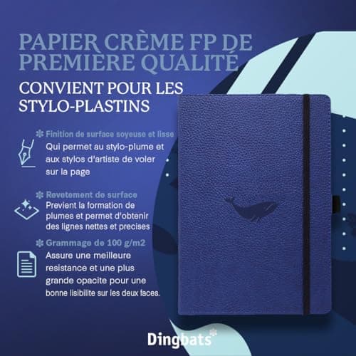 Dingbats* - Faune Carnet de Notes A4 Extra-large Ligné - Couverture Rigide, Journal en Cuir PU - Fermeture élastique, Porte-stylo, Marque-page
