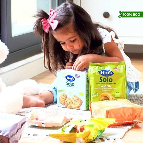 Hero Solo BIO - Snack Biscuits Animaux - pour Bébés Des 12 Mois - 100% BIO et Naturels, Sans Huile de Palme - Lot de 5 X 100 g