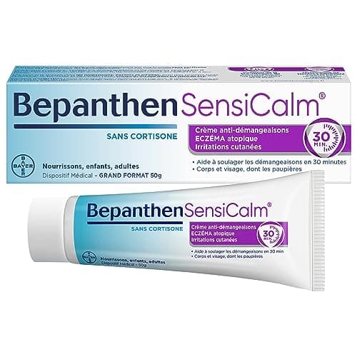 BepanthenSensicalm® Crème anti-démangeaison - Dispositif médical - Eczéma atopique -50g + BepanthenDerma® SensiControl Baume relipidant - Dermo-cosmétique - Hydratation & Anti-grattage- 200ml