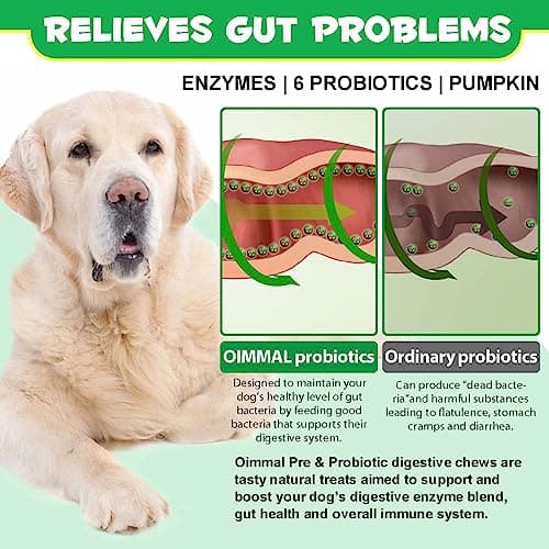 AIKUWWOIRQIA Probiotiques pour Chiens, Les probiotiques mâcher pour Les Chiens, Le Soutien à l'immunité, favoriser la santé intestinale, améliorer la Digestion et l'immunité, 120 Chews Duck