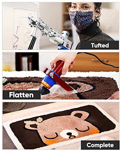 BESGEER Rug Tufting Gun Set with Trimmer, Tufting Machine Cut Pile and Loop Pile Start Kit, Tufting Kit Complet, Pistolet Tufting,Pistolet Touffeter, Kit Pistolet à Touffeter avec Tondeuse