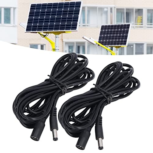 9,5 Pieds/2,9 mètres LED Rallonge de lumière Solaire Câble Universel DC12V 24V 2A Courant Max pour la Surveillance de la Connexion électrique Lampes solaires