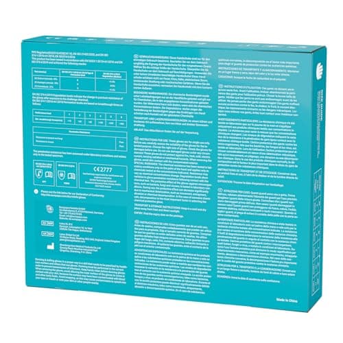 EUROPAPA® Lot de 200 gants jetables en nitrile sans poudre EN455 EN374 - Sans latex - Tailles S, M, L et XL disponibles (XL, Blanc)