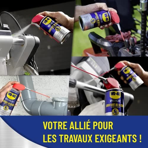 WD-40 Specialist • Lubrifiant Au Silicone • Spray Double Position • Formule Propre • Isolation contre l'humidité • Comptatible tous métaux, plastiques, caoutchoucs et bois • 400Ml
