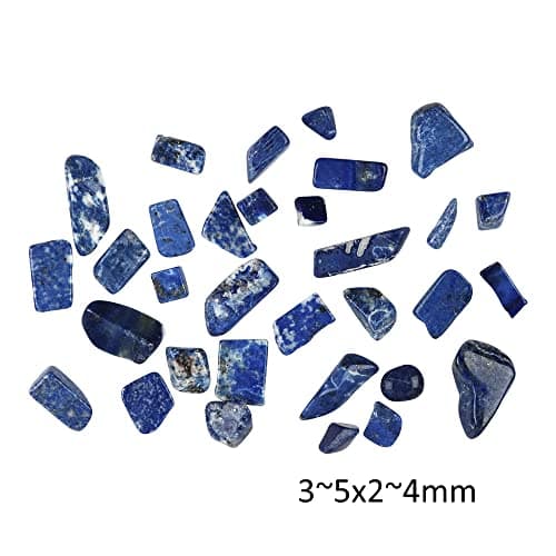 Perlin Lot de 500 perles en lapis-lazuli en pierres semi-précieuses 4mm ~ 5mm Bleu