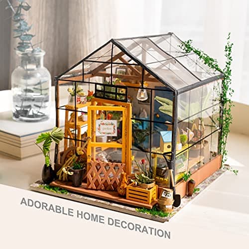 Rolife Maison Miniature à Construire Maquette en Bois Échelle 1:24 avec Lumière LED Bricolage Kit DIY Adulte Enfant Décoration de Maison de Poupée de Bibliothèque Puzzle 3D Diorama Idée Cadeau