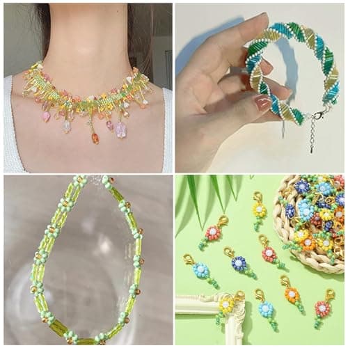 UR URLIFEHALL Lot de 3 600 mini perles intercalaires en verre 8/0 pour fabrication de bijoux - 12 couleurs - Vert