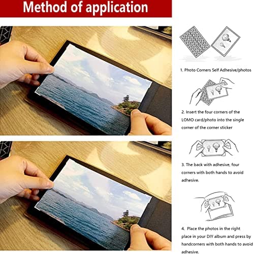 ExeQianming Lot de 1020 autocollants pour coins de photos, albums photos, scrapbooking et loisirs créatifs Transparents