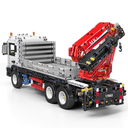 Mould King 17063 Technik RC Grue Blocs de Construction, 2530 Pièces Pneumatique Chargeuse sur Roues avec Télécommande et Moteurs, Kit de Modèle de Véhicule de Construction Cadeau pour Adultes