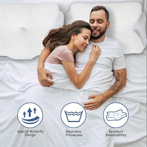 Enighs Oreiller Cervical Multifonction en Mousse à mémoire de Forme avec Rebond Lent zéro Pression pour Un Sommeil Profond