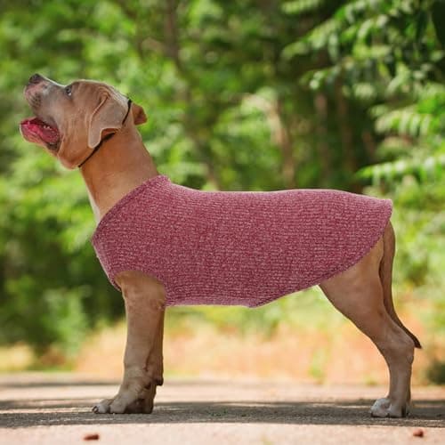 Hjumarayan Pull Chien - Pull Rayé pour Chien Sweat Chien Fin Pull Noel Chien Petite Taille, Vetement pour Chien Pull-Overs pour Chiens, Vetement Chihuahua Yorkshire Terriers (Rouge XS)