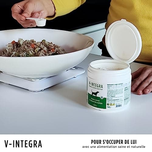 V-INTEGRA Chien Adulte - Supplément Complet Riche en vitamines et minéraux pour la Ration ménagère et Barf des Chiens Adultes - 500 g - Produit en Italie