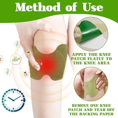 FENGQ 80 Patch anti douleur genoux, Patch Chauffant, Patch Anti-Douleur, patch anti inflammatoire, Patchs de Soulagement de la Douleur Pour Douleurs au Cou,Epaules, Courbatures, Articulations