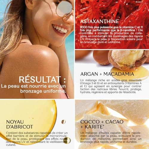 Senso Naturale Activateur Solaire Huile Corps Solide, Crème Bronzante, Prépare la Peau à l'Exposition Solaire, Antioxydant et Stimulant à l'Huile d'Argan, 100% Naturel, Vegan et Biologique