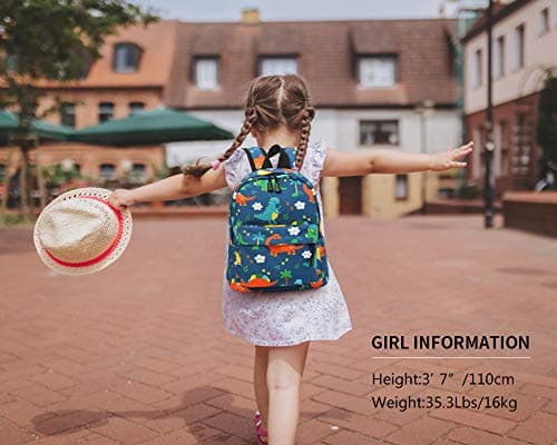 Zicac Sac à Dos Enfant pour à L’ école Maternelle Garçon et Fille Cartable Unisexe Mignon Agréable (Dinosaure, M)