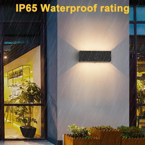 Klighten 30W Applique avec détecteur de mouvement, Applique murale exterieur/interieur,IP65 3000K,Applique détecteur de mouvement,Noir