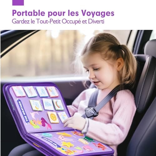 hahaland Busy Board Jouet Sirène Montessori pour Enfant 2 3 4 5 Ans 5 Couches Planche pour Fille de 3 Ans Cadeau pour Enfant Fille 2 3 4 5 Ans
