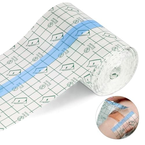 Pansement Etanche Tatouage, Pansement Tatouage Waterproof, Transparent Pansement Bandage, Bandage Adhésif Extensible, Adhésif Film Transparent Plaie, pour la Baignade et le Bain (10cm * 10m)