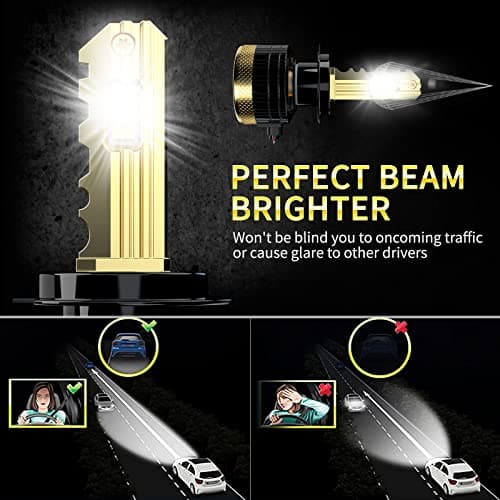D-Lumina Ampoule H7 LED Voiture Anti Erreur Canbus, 130W 26000LM - Chip CPS 6500K 500% Génial,Ampoules Auto de Rechange pour Lampes Halogènes et Kit Xenon,2 pièces