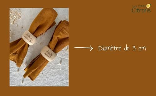 Rond de serviette en bois personnalisé pour une table raffinée | Cadeau Fête des Pères, des mères | Mariage, Anniversaire
