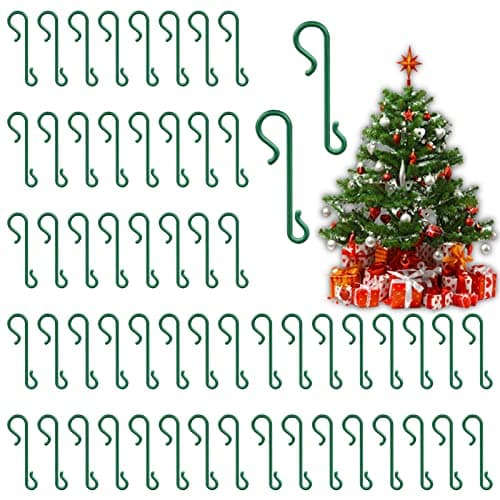 Annhao 230 Pièces Crochets d'arbre de Noël, Crochet Boule de Noel en Forme de S, Crochets d'Ornement de Noël, Accroche boule de noel, Cintres pour Sapin de Noël, Guirlande de Noël, Vigne de Noël(Vert)