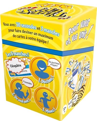 Asmodee - TIME'S UP! : Party - Version Jaune - En Français - Jeu de Société d'Ambiance - Jeu de Cartes Familial et Pour Enfants dès 12 ans - Jeu de Rapidité - 4 à 12 Joueurs - 40 Minutes