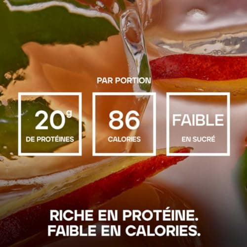 Bulk Clear Whey Isolate, Shake protéiné rafraîchissant, Protéine en Poudre, Rafraichissant et Fruité, The Glace a la Peche, 500 g, 20 Portions