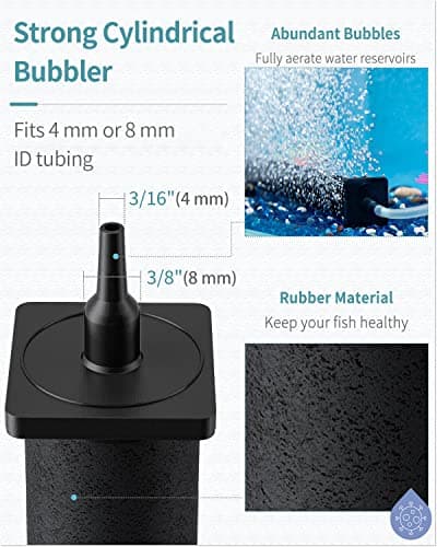Pawfly 40 cm Cylindre Pierre Bulleur Aquarium Grandes Diffuseur De Air Bulle Fine pour Diffuseur Extérieur Étang Jardin Système De Bulle pour Aquarium De Circulation Et Réservoirs Dwc