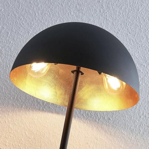 Lindby Lampe à poser Idalene (Moderne) en Noir Métal e. a. pour Salon & Salle manger (à 2 lampes, E27),