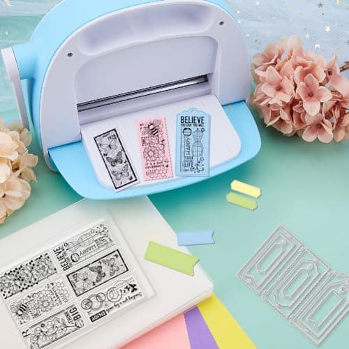 GLOBLELAND Magie Tampons en Silicone et Matrices de Découpe D'Étiquettes en Forme de Fleurs L'Arbre de Vie Tampons Transparents en Forme de Papillon Vintage Tampons Transparents pour Scrapbooking